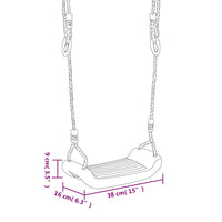 Seggiolini per Altalena con Corde 2 pz Blu 38x16 cm Polietilene 92306