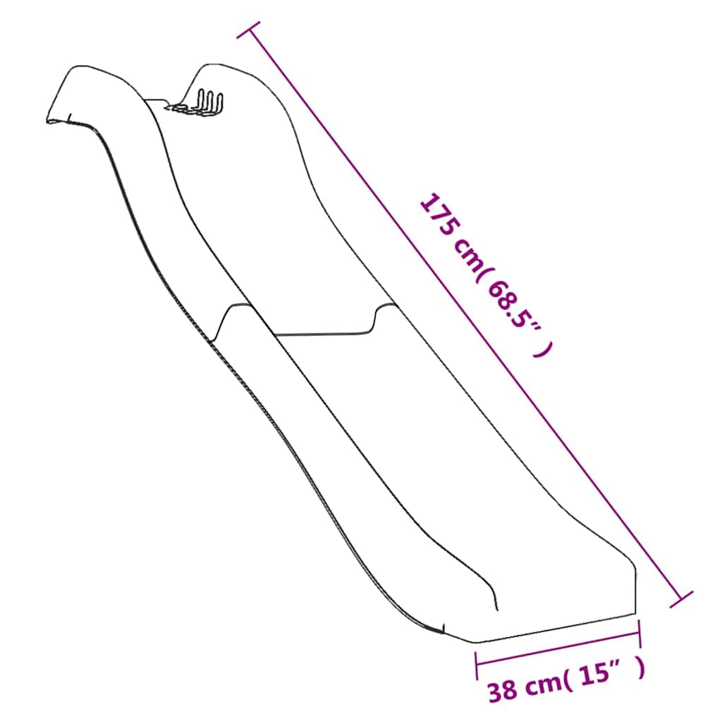 Scivolo per Bambini Blu 175x38x23 cm in Polipropilene 92308