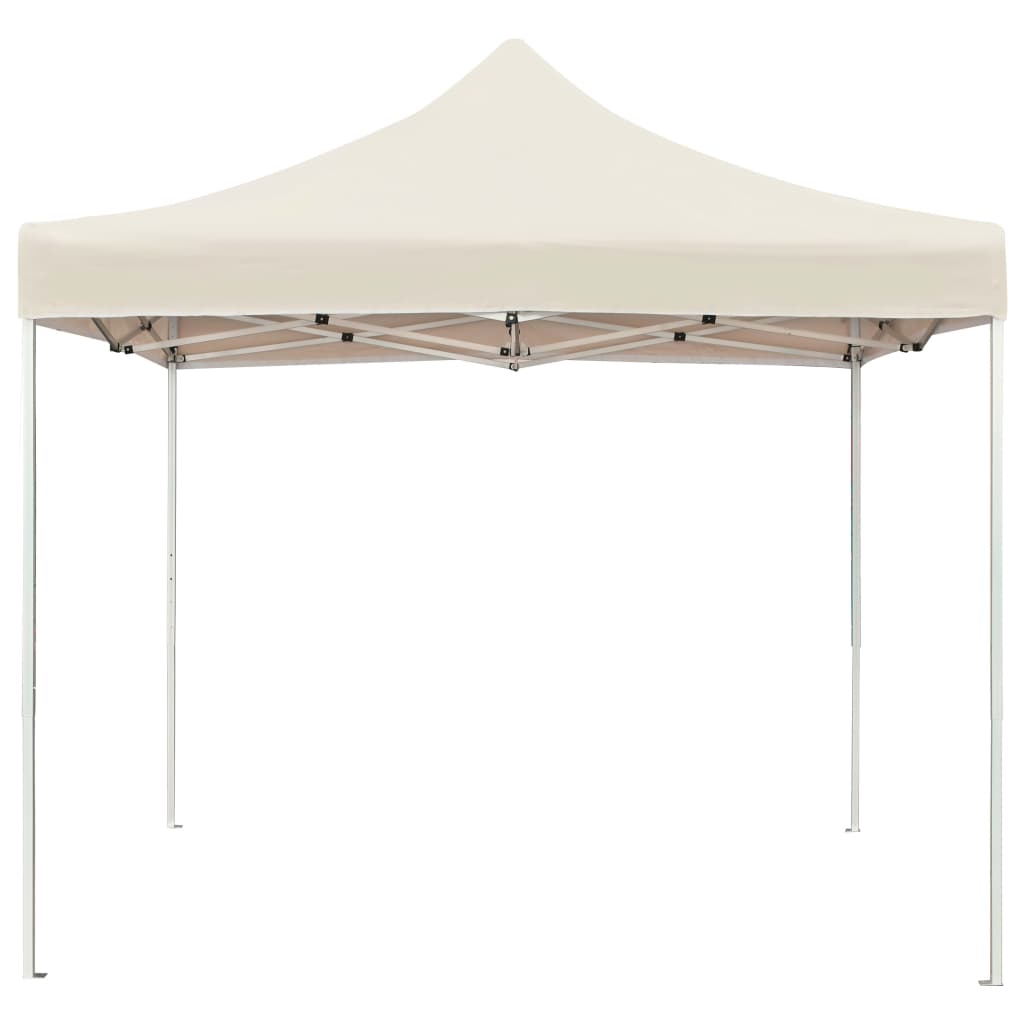 Gazebo Professionale Pieghevole Alluminio 2x2 m Crema 48925