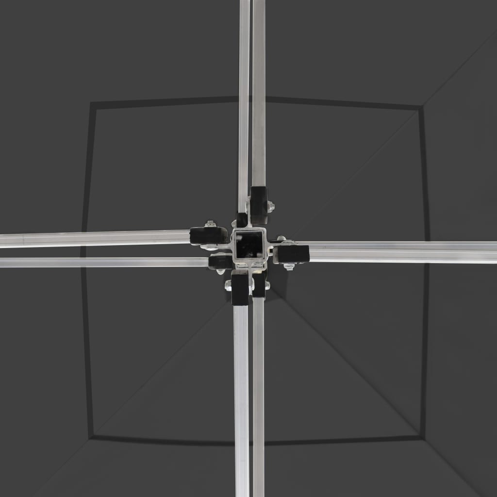 Gazebo Professionale Pieghevole Alluminio 2x2 m Antracite 48927