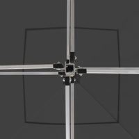 Gazebo Professionale Pieghevole Alluminio 2x2 m Antracite 48927