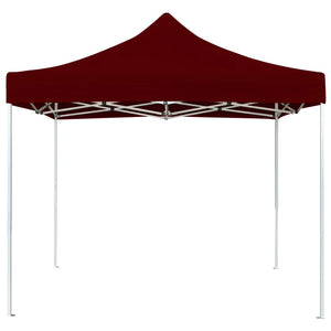 Gazebo Professionale Pieghevole Alluminio 2x2m Bordò 48928
