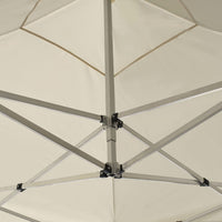 Gazebo Professionale Pieghevole Alluminio con Pareti 2x2m Crema 48930