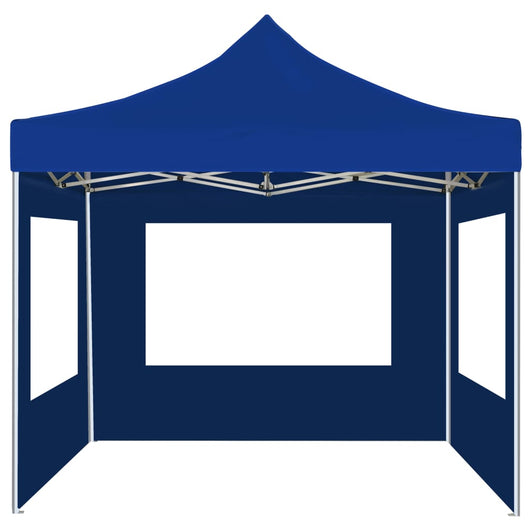 Gazebo Professionale Pieghevole Alluminio con Pareti 2x2m Blu 48931