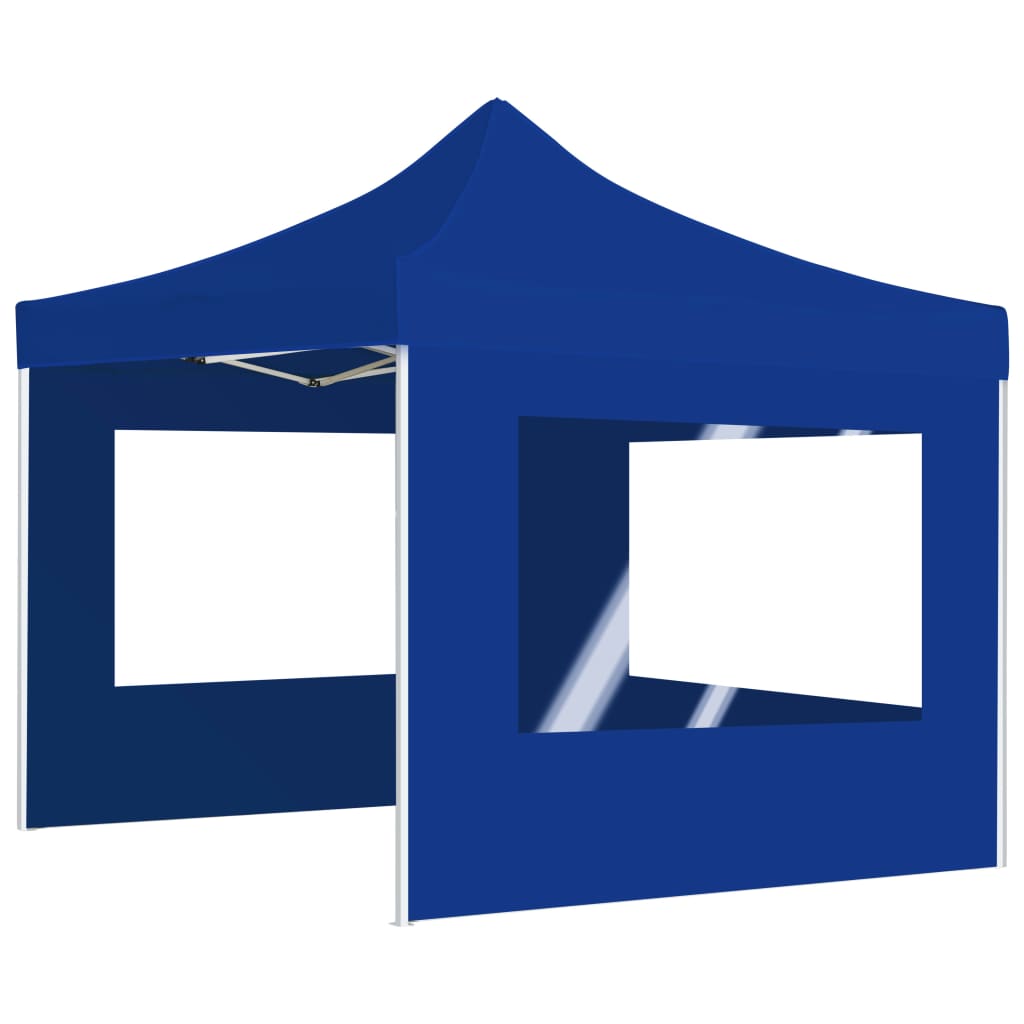 Gazebo Professionale Pieghevole Alluminio con Pareti 2x2m Blu 48931