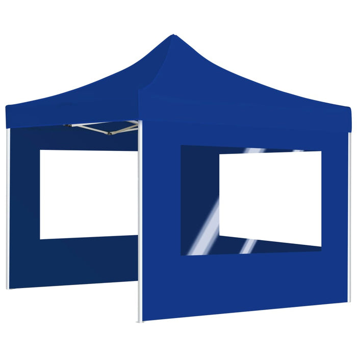 Gazebo Professionale Pieghevole Alluminio con Pareti 2x2m Blu 48931