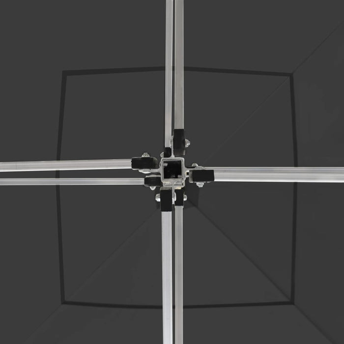 Gazebo Pieghevole con Pareti Alluminio 2x2 m Antracite 48932