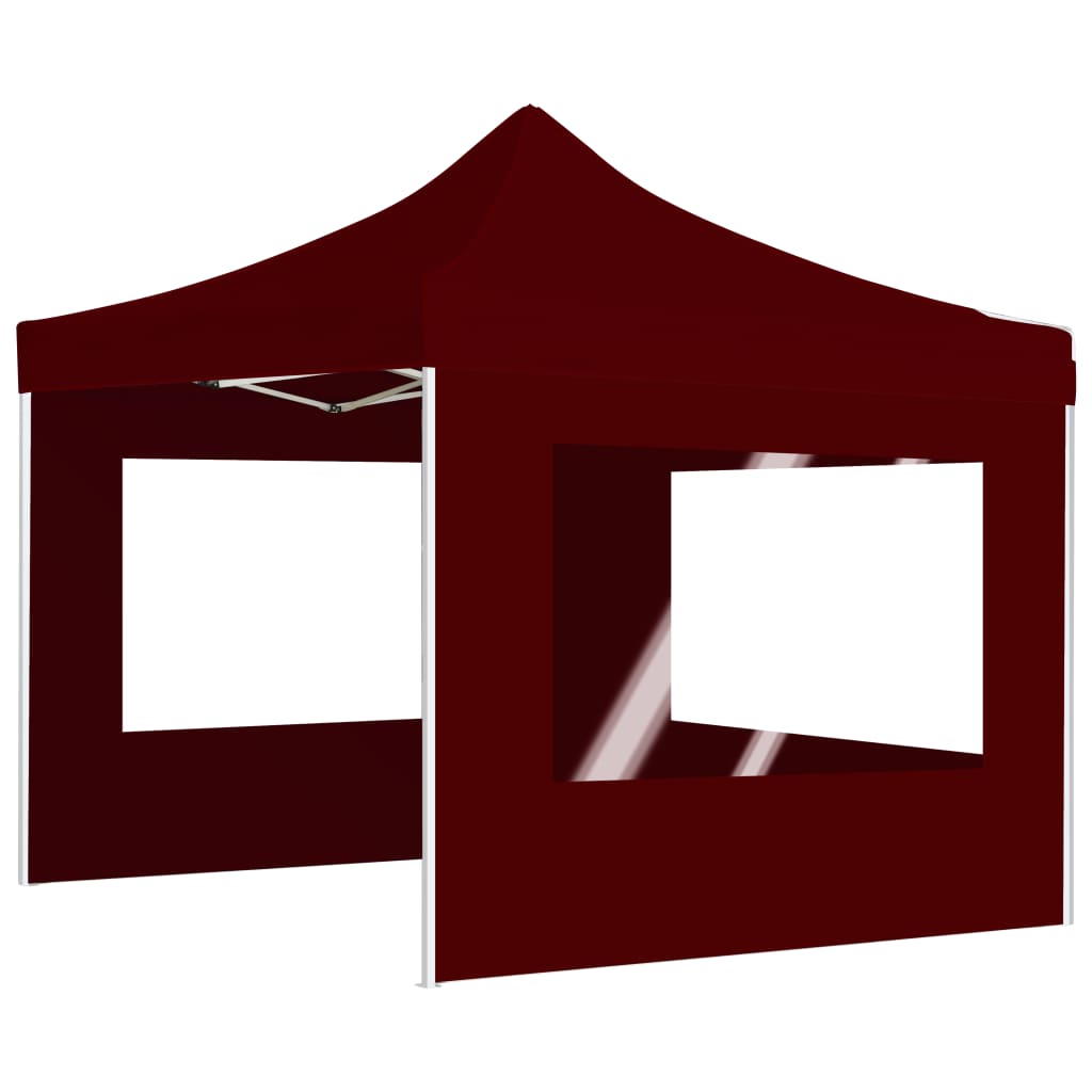 Gazebo Professionale Pieghevole Alluminio con Pareti 2x2m Bordò 48933
