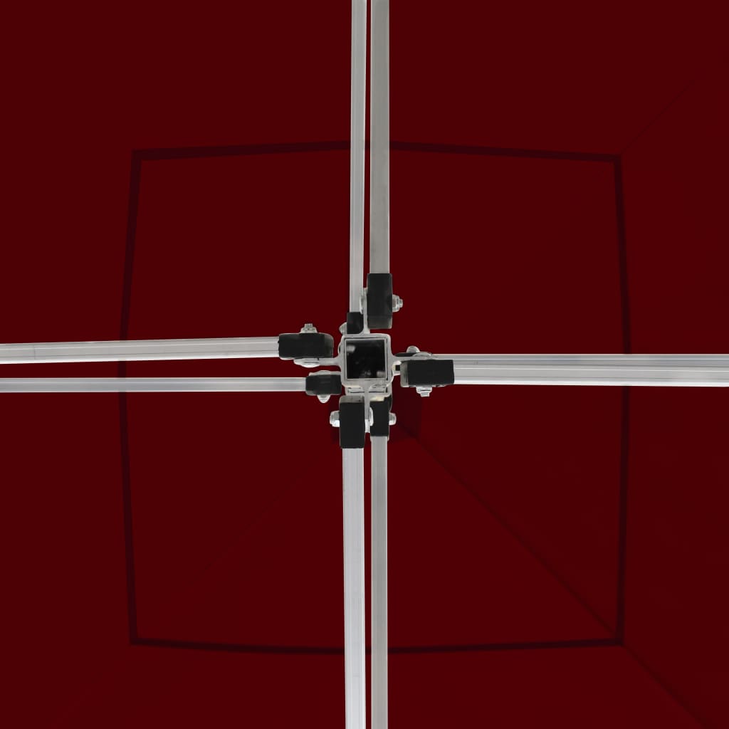 Gazebo Professionale Pieghevole Alluminio con Pareti 2x2m Bordò 48933