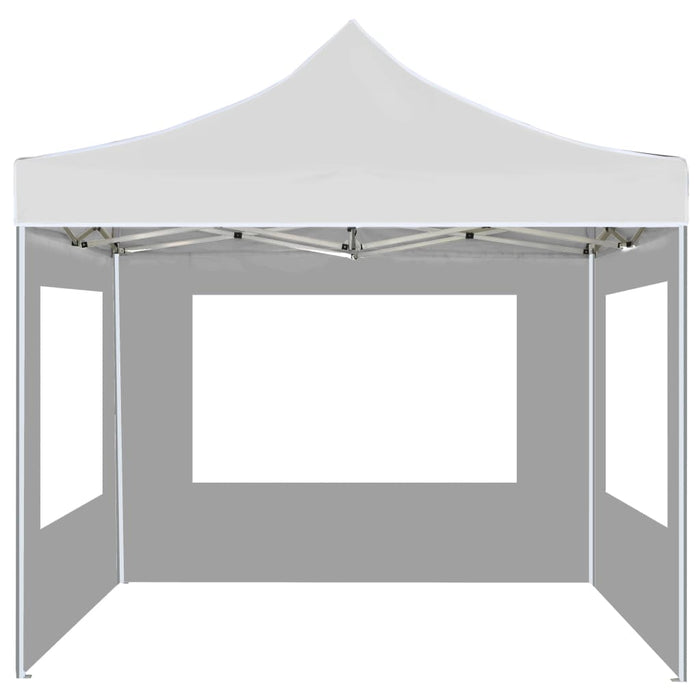 Gazebo Pieghevole con Pareti Alluminio 2x2 m Bianco 48934