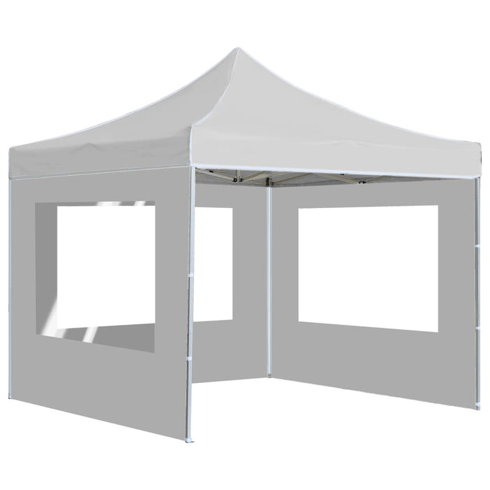 Gazebo Pieghevole con Pareti Alluminio 2x2 m Bianco 48934