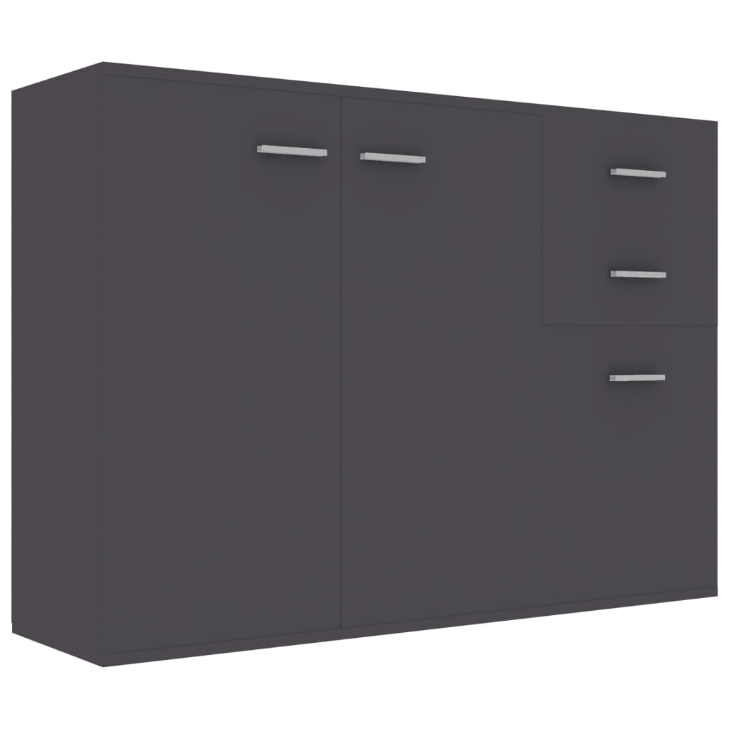 Credenza Grigia 105x30x75 cm in Legno Multistrato 800695