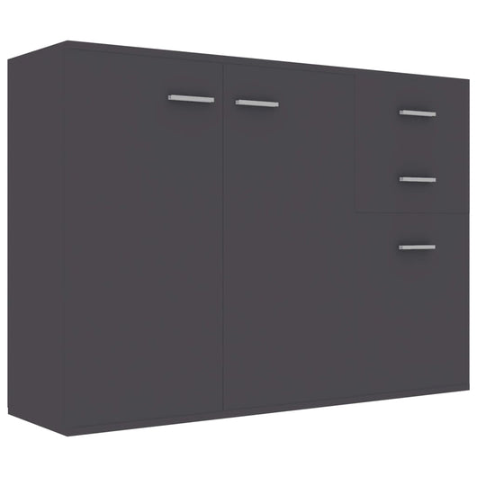 Credenza Grigia 105x30x75 cm in Legno Multistrato 800695
