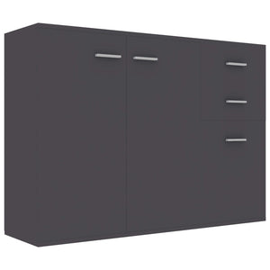 Credenza Grigia 105x30x75 cm in Legno Multistrato 800695