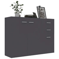 Credenza Grigia 105x30x75 cm in Legno Multistrato 800695