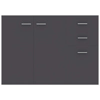 Credenza Grigia 105x30x75 cm in Legno Multistrato 800695