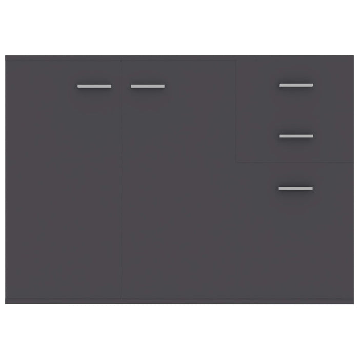 Credenza Grigia 105x30x75 cm in Legno Multistrato 800695