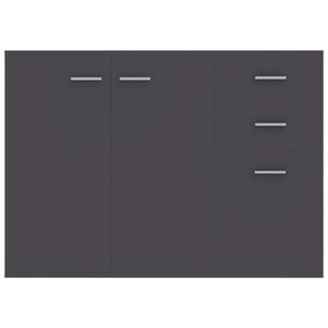 Credenza Grigia 105x30x75 cm in Legno Multistrato 800695