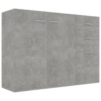Credenza Grigio Cemento 105x30x75 cm in Legno Multistrato 800697