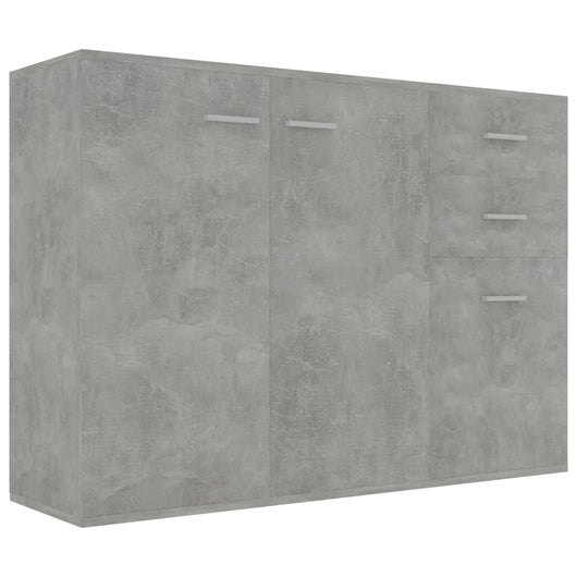 Credenza Grigio Cemento 105x30x75 cm in Legno Multistrato 800697