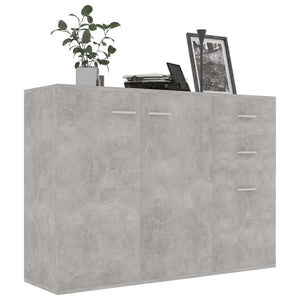 Credenza Grigio Cemento 105x30x75 cm in Legno Multistrato 800697