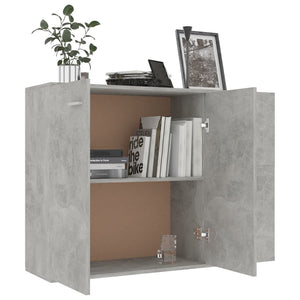 Credenza Grigio Cemento 105x30x75 cm in Legno Multistrato 800697
