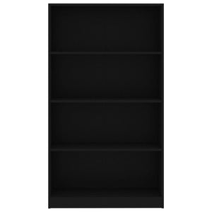 Libreria a 4 Ripiani Nera 80x24x142 cm in Legno Multistrato 800910