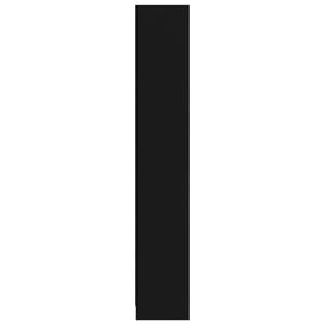 Libreria a 4 Ripiani Nera 80x24x142 cm in Legno Multistrato 800910