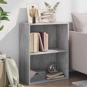 Libreria a 2 Ripiani Grigio Cemento 60x30x76,5 cm in Truciolato cod mxl 55464