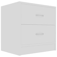 Comodini Bianchi 2 pz-Set di 2 Tavolino da notte 40x30x40 cm in Legno Multistrato