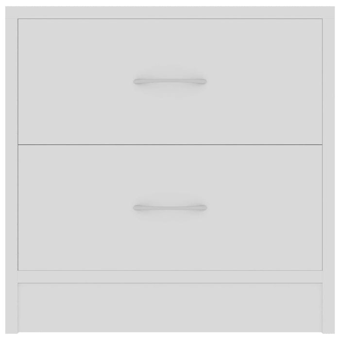 Comodini Bianchi 2 pz 40x30x40 cm in Legno Multistrato 801036