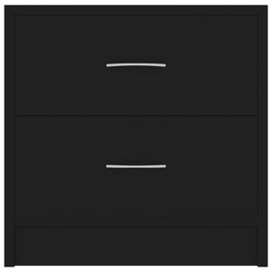 Comodini 2 pz Neri 40x30x40 cm in Truciolato cod mxl 31227