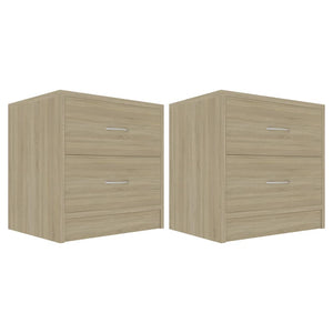 Comodini Rovere Sonoma 2 pz 40x30x40 cm in Legno Multistrato 801042