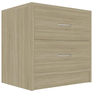 Comodini Rovere Sonoma 2 pz 40x30x40 cm in Legno Multistrato 801042