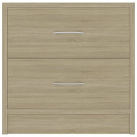 Comodini Rovere Sonoma 2 pz-Set di 2 Tavolino da notte 40x30x40 cm in Legno Multistrato