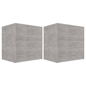 Comodini 2 pz Grigio Calcestruzzo 40x30x40 cm in Truciolato cod mxl 53685