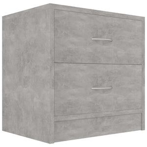 Comodini 2 pz Grigio Calcestruzzo 40x30x40 cm in Truciolato cod mxl 53685