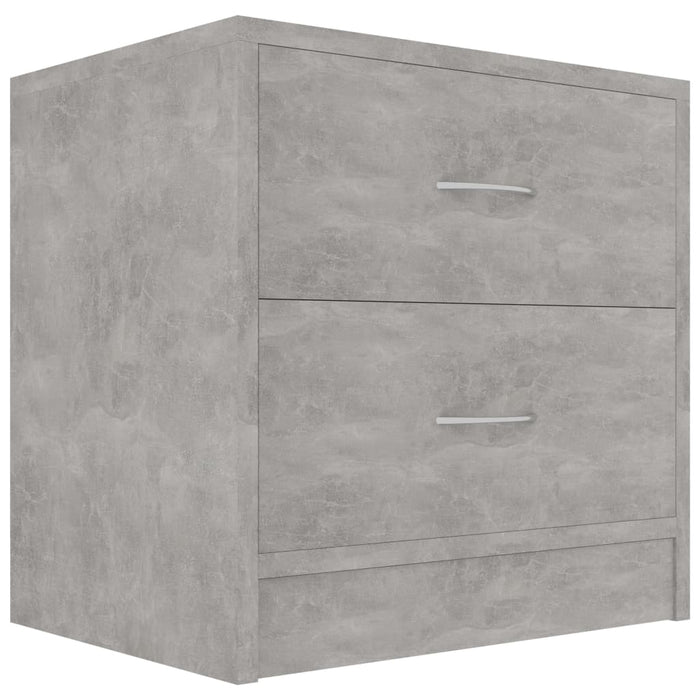 Comodini 2 pz-Set di 2 Tavolino da notte Grigio Cemento 40x30x40 cm in Legno Multistrato