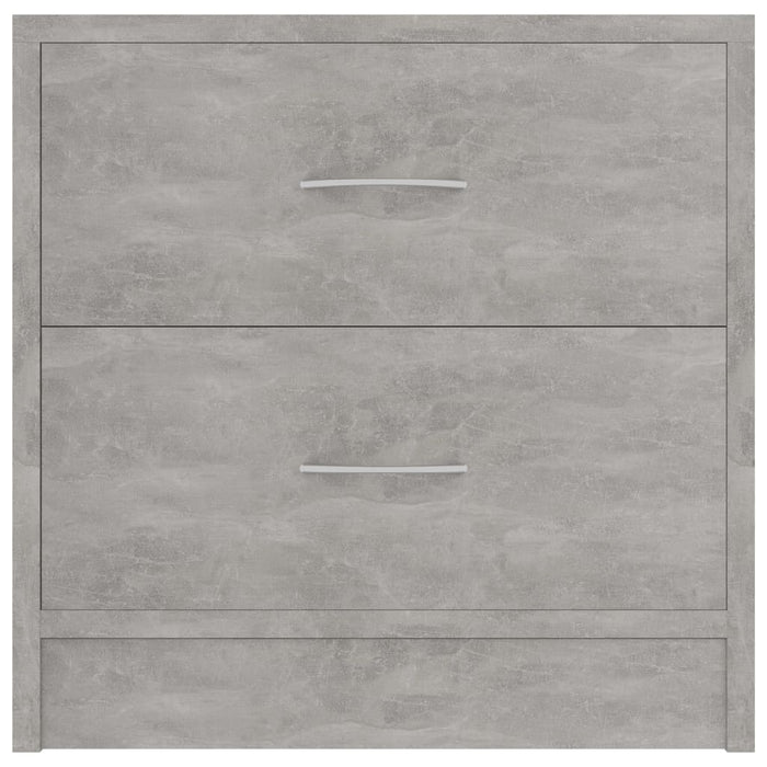 Comodini 2 pz Grigio Calcestruzzo 40x30x40 cm in Truciolato cod mxl 53685