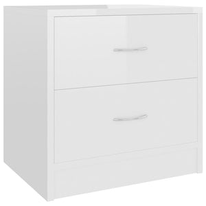 Comodino Bianco Lucido 40x30x40 cm in Truciolato cod mxl 46444