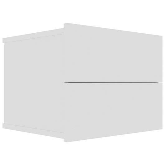 Comodino Bianco 40x30x30 cm in Legno Multistrato 801053