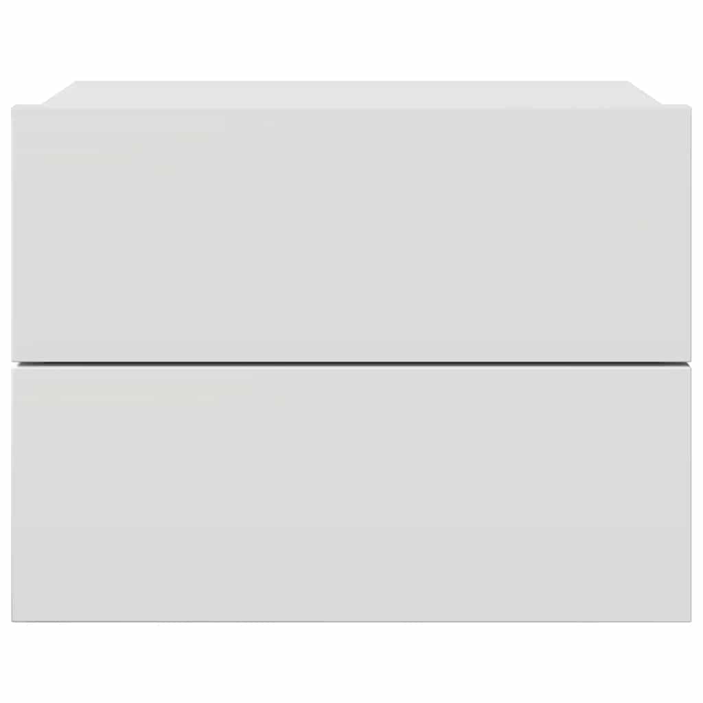 Comodino Bianco 40x30x30 cm in Legno Multistrato 801053