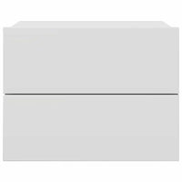 Comodino Bianco 40x30x30 cm in Legno Multistrato 801053