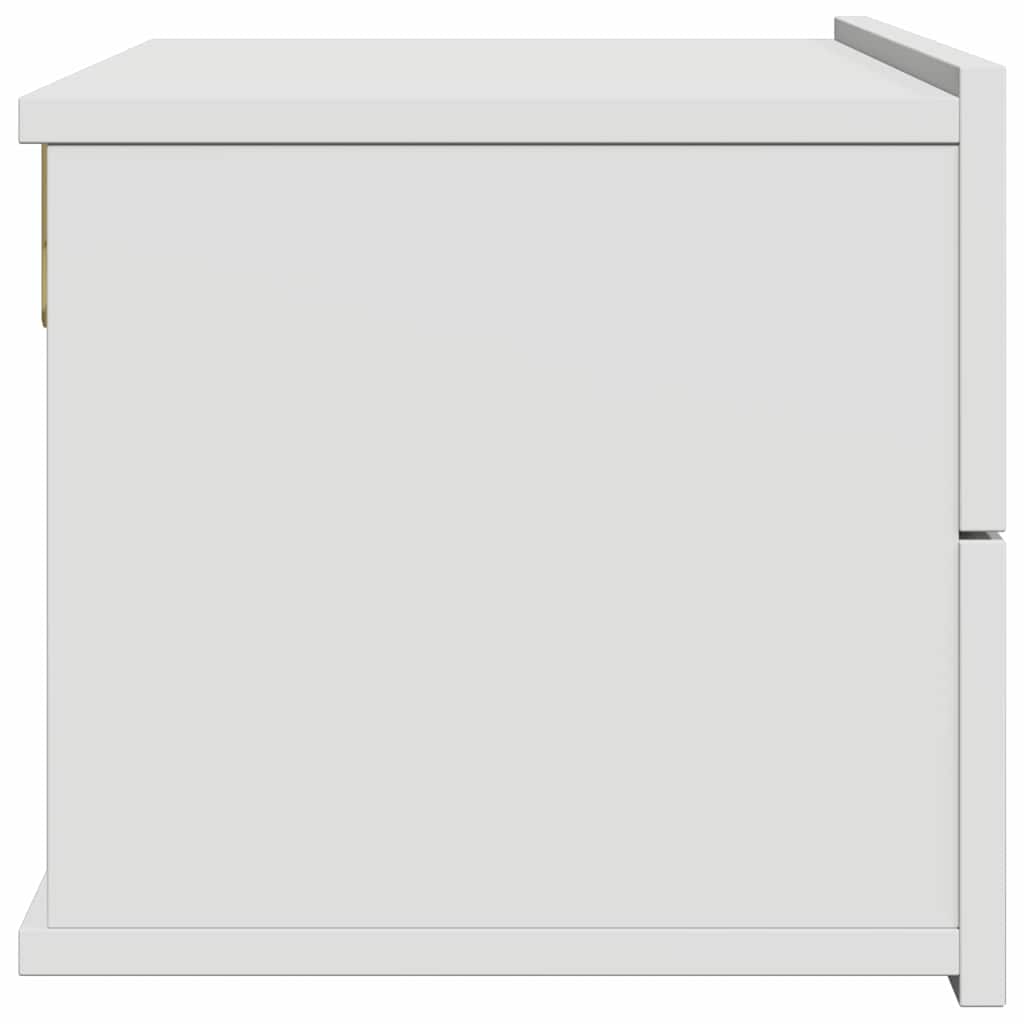 Comodino Bianco 40x30x30 cm in Legno Multistrato 801053