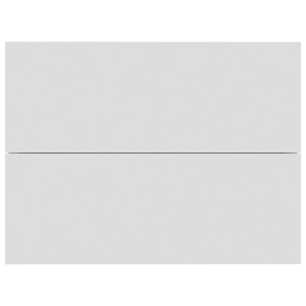 Comodini 2 pz Bianchi 40x30x30 cm in Legno Multistrato 801054