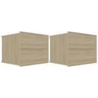 Comodini Rovere Sonoma 2 pz 40x30x30 cm in Truciolato cod mxl 31042