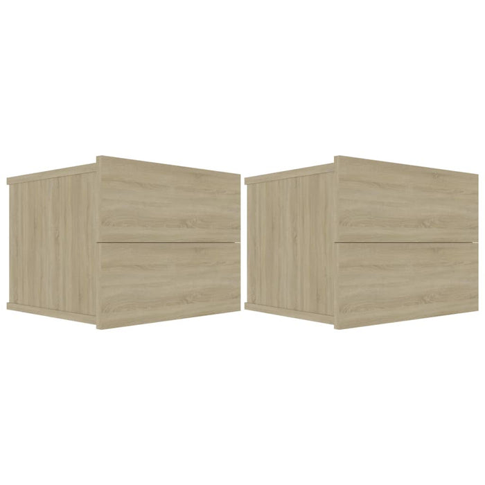 Comodini Rovere Sonoma 2 pz 40x30x30 cm in Truciolato cod mxl 31042