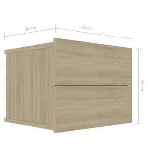 Comodini Rovere Sonoma 2 pz 40x30x30 cm in Truciolato cod mxl 31042