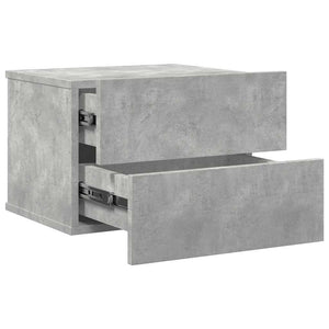 Comodini Grigio Cemento 2 pz 40x30x30 cm in Truciolato cod mxl 50478