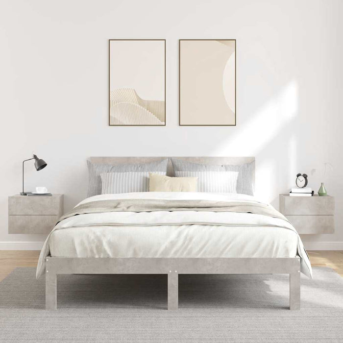 Comodini Grigio Cemento 2 pz 40x30x30 cm in Truciolato cod mxl 50478